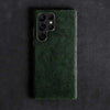 "Chubby" Alcantara Phone Case For Samsung - Dark Green