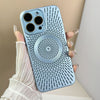 All-Inclusive Hollow Heat Dissipation Breathable Magsafe Magnetic iPhone Case - Light Blue