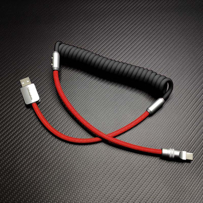 "Colorblock Chubby" Spring Braided Silicone Charge Cable