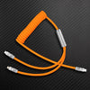 "Chubby Flex" 2 In 1 Spring Fast Charging Cable - Orange