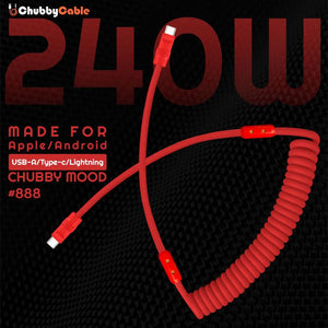 "Chubby Mood" Silicone Braided Fast Charging Cable #888