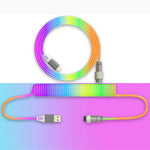 "Chubby" USB To Type C Spring Keyboard Cable