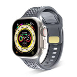 Diamond Pattern Solid Color Silicone Band for Apple Watch