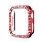 Electroplating Hollow Double Row Diamond Protective Case Suitable For Apple Watch