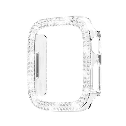 Electroplating Hollow Double Row Diamond Protective Case Suitable For Apple Watch