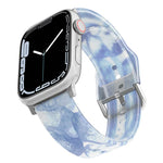 "Jelly Rainbow" Translucent Frosted Silicone D-Buckle Band For Apple Watch