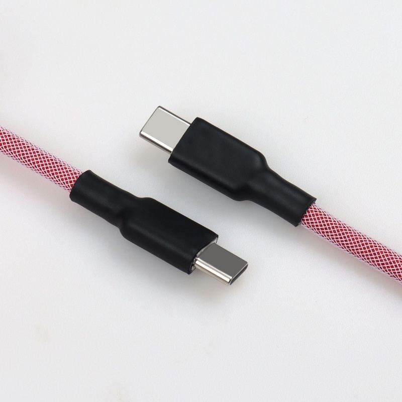 "Chubby" USB To Type C Spring Keyboard Cable - 717622442063