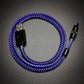 "Neon Chubby" 240W Braided Silver-Plated Fast Charging Cable