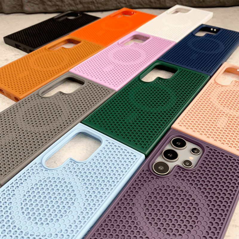 Simple Honeycomb Heat Dissipation Magnetic Phone Case for Samsung