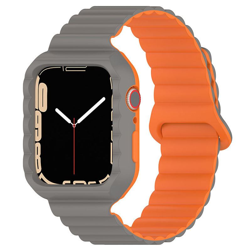 Sports Magnetic Silicone Integrated Watch Band For Apple Watch