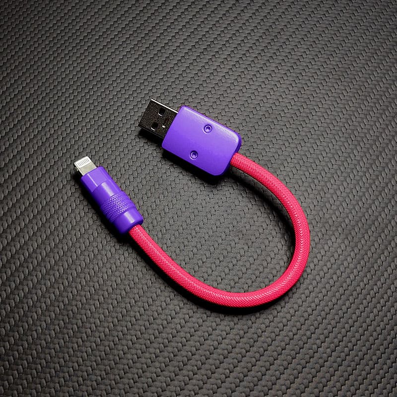 Ultra-Soft Braided 240W Color-Blocked Short Charging Cable