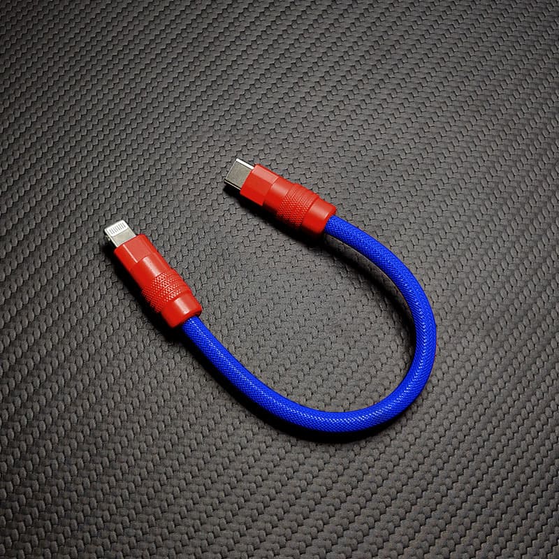 Ultra-Soft Braided 240W Color-Blocked Short Charging Cable