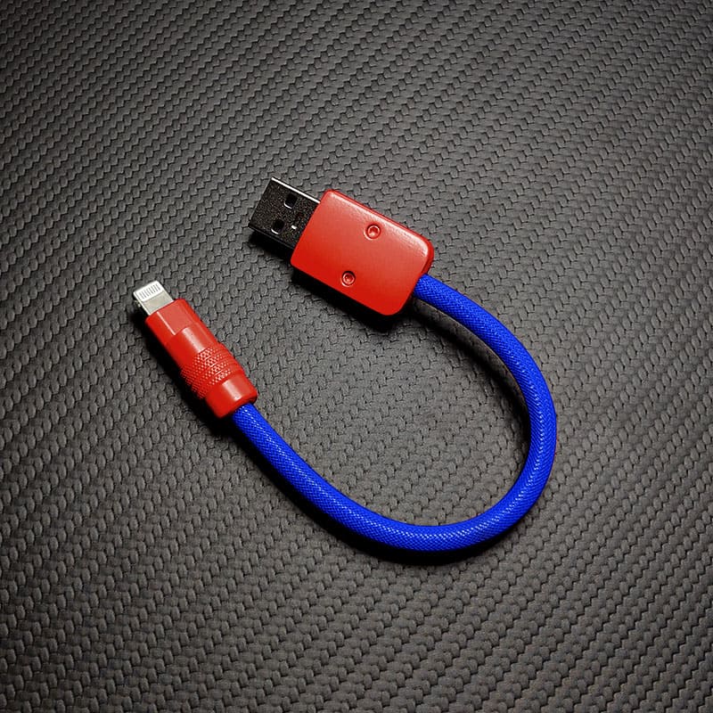 Ultra-Soft Braided 240W Color-Blocked Short Charging Cable