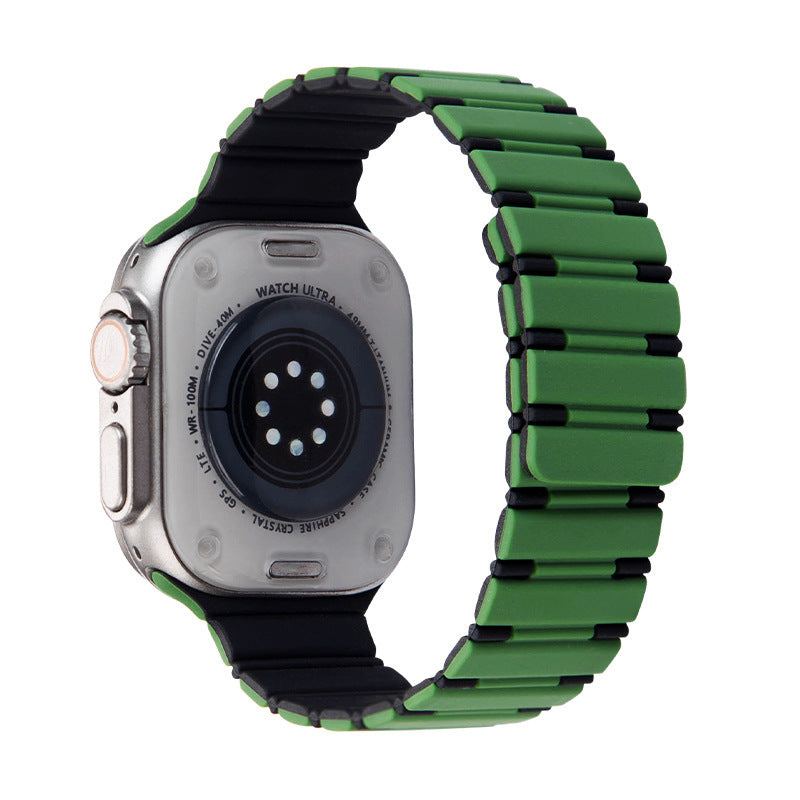 Vibrant Two-Color Magnetic Silicone Band For Apple Watch