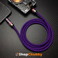 "GlowCharge Pro" 240W 4-in-1 Car Cable with Dynamic Lights