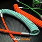 "Colorblock Chubby" Spring Braided Silicone Charge Cable