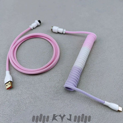 "Chubby" USB To Type C Spring Keyboard Cable