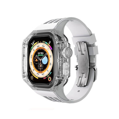 49mm Fluororubber Band Transparent Protective Case For Apple Watch