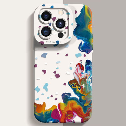 "Colorful Watercolor" Silicone Full Cover Bumper Protective iPhone Case