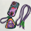 "Fun Veasatile" Fortune Cat iPhone Case & Sling Bag with Monster Charm - Purple - Combo 2