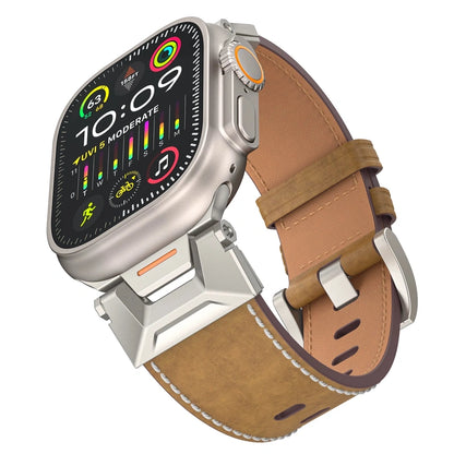 "Extravagant Band" Titanium Connector Leather Band for Apple Watch