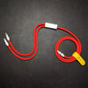 "Chubby" 2 IN 1 100W Charge Cable - Red