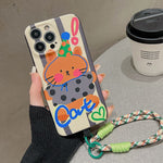 "Vibrant Girl" Cartoon Animal Drop Protection Case With Lanyard