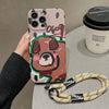 "Vibrant Girl" Cartoon Animal Drop Protection Case With Lanyard - T3