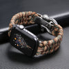 Nylon Sport Braided Steel Buckle Band for Apple Watch - Camouflage Brown