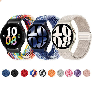 20mm & 22mm Colorful Nylon Braided Magnetic Watch Strap for Samsung/Garmin/Fossil/Others